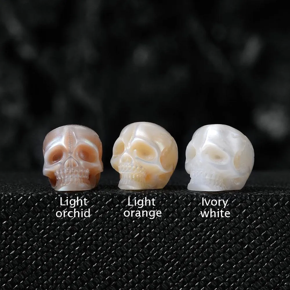 12 Zodiac Signs Capricorn Pearl Skull Necklace