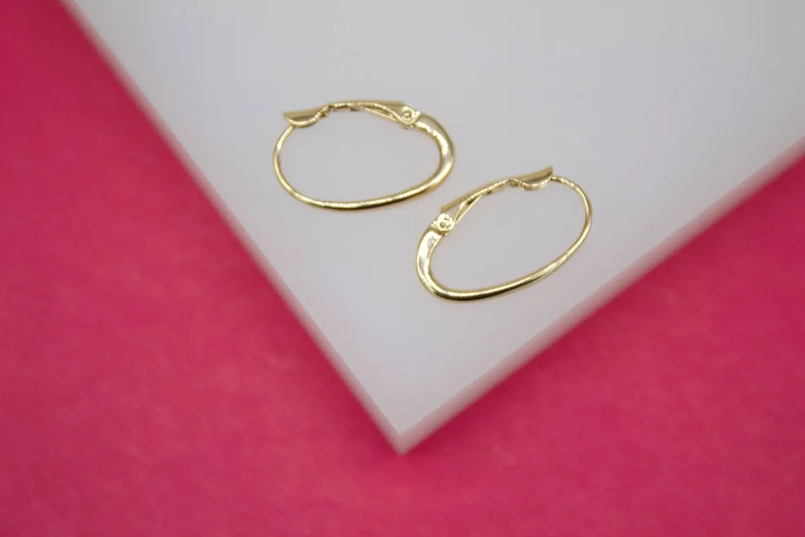 18K Gold Filled Simple French Earrings