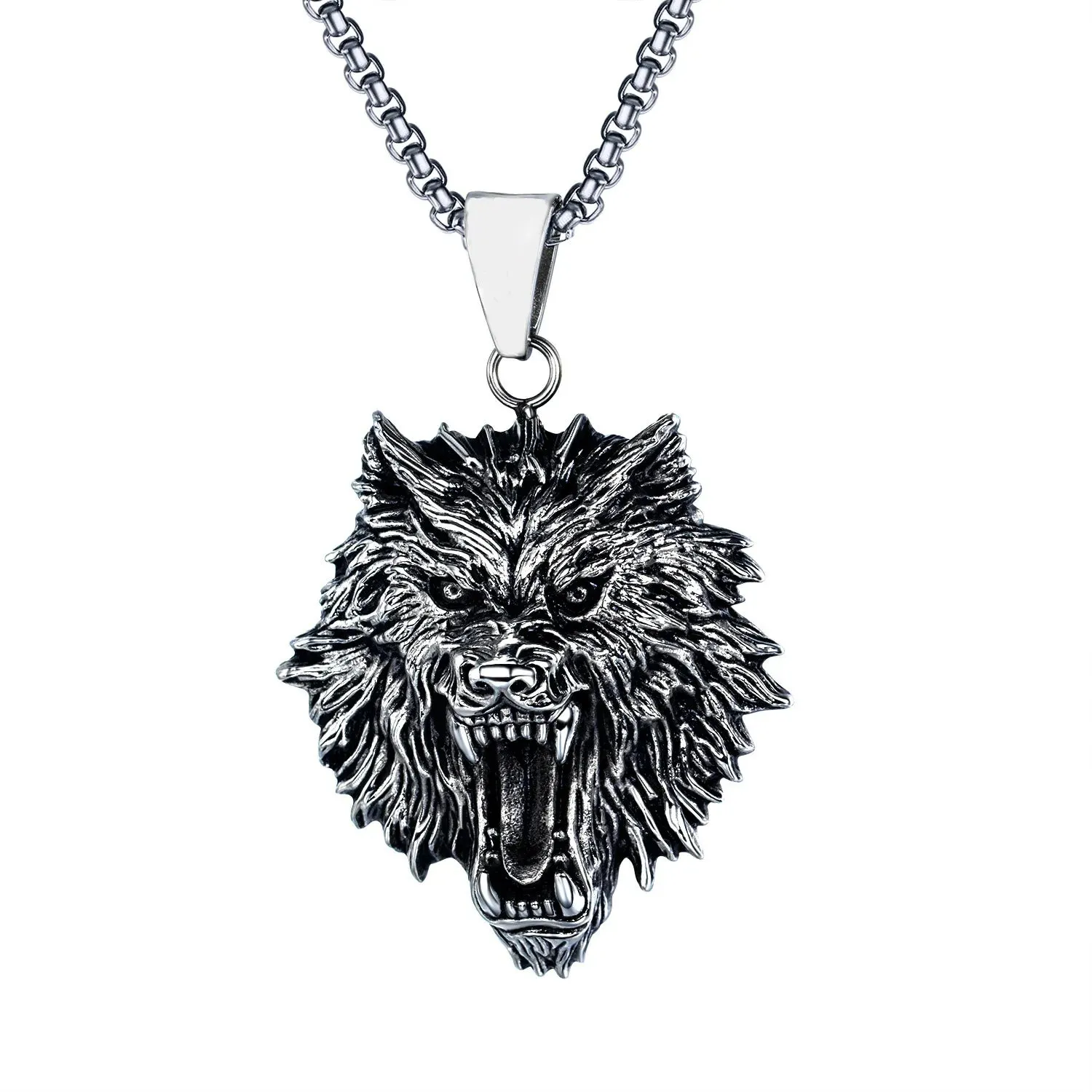 2023 Punk Devil Skull Necklaces For Men Women Goth Retro Demon Mask Pendant Titanium Steel Necklace Cool New Party Jewelry Gift
