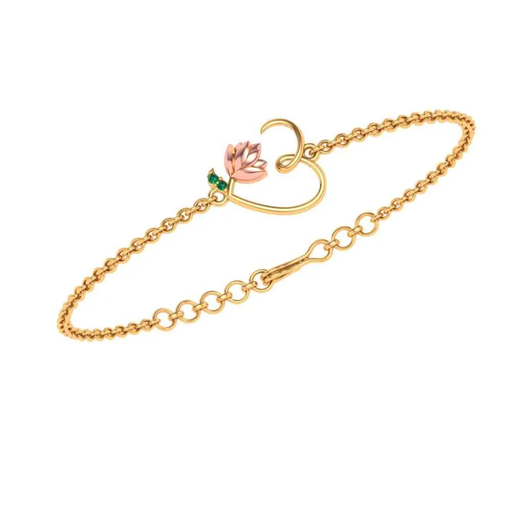 22k Lotus Themed God Bracelet To Gift Yourself