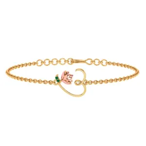 22k Lotus Themed God Bracelet To Gift Yourself