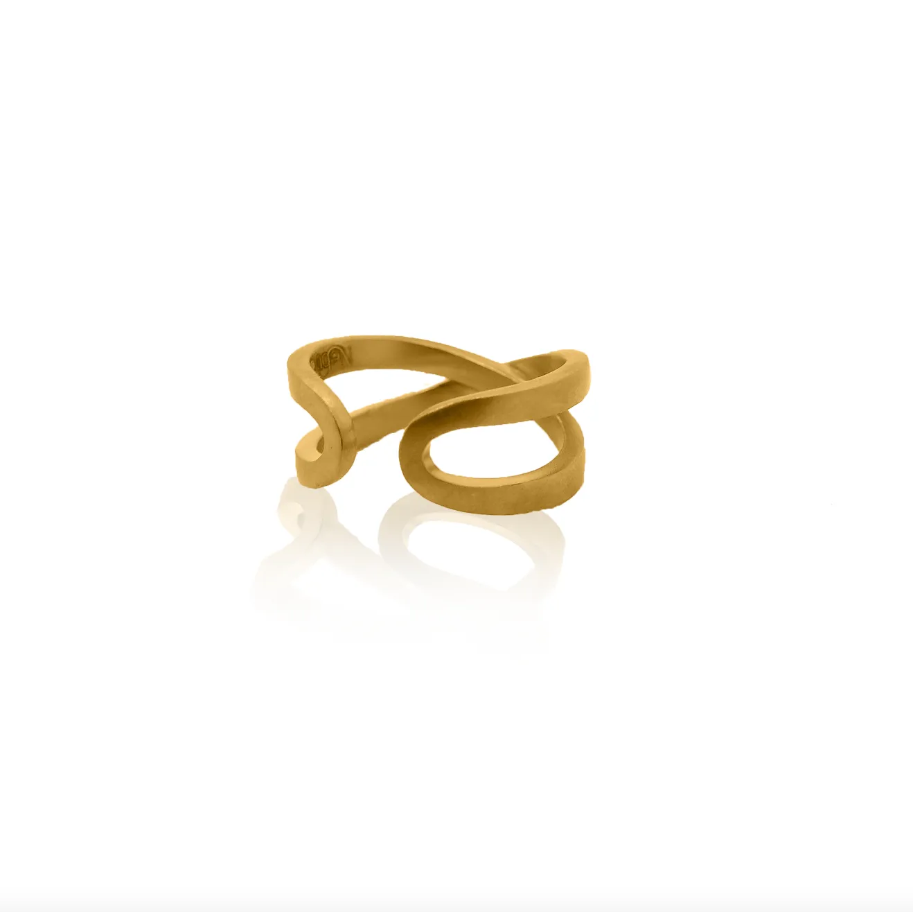 24Kt Gold Modern Infinity Ring