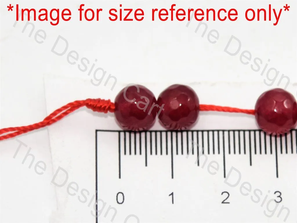 8 mm Ruby Red Rondelle Jade Quartz Semi Precious Stone