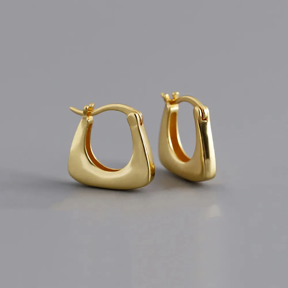 925 Sterling Silver Hoop Earrings Charm Jewelry - MD321 Design