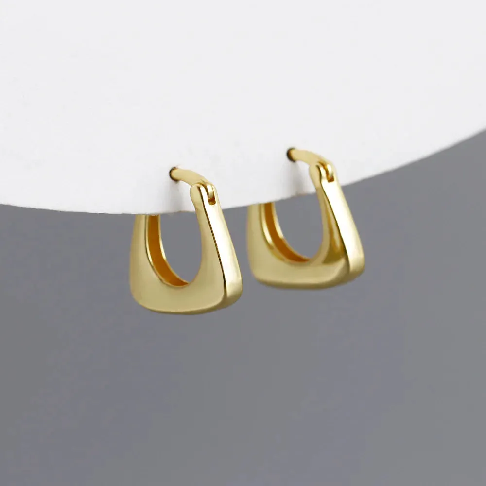 925 Sterling Silver Hoop Earrings Charm Jewelry - MD321 Design