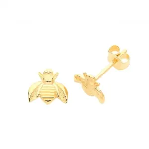 9ct Yellow Gold Bee Studs ES665