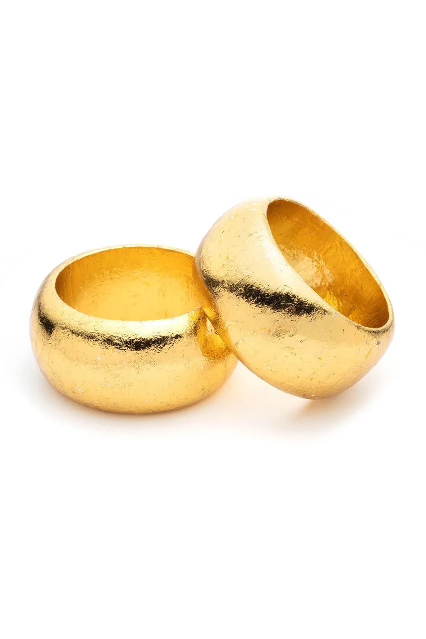 Acacia Wood Thick Bangle Bracelet