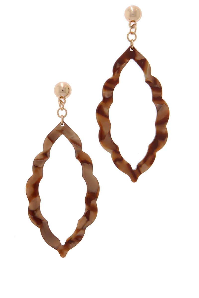 AccessHERize - Moroccan Drop Earrings Brown