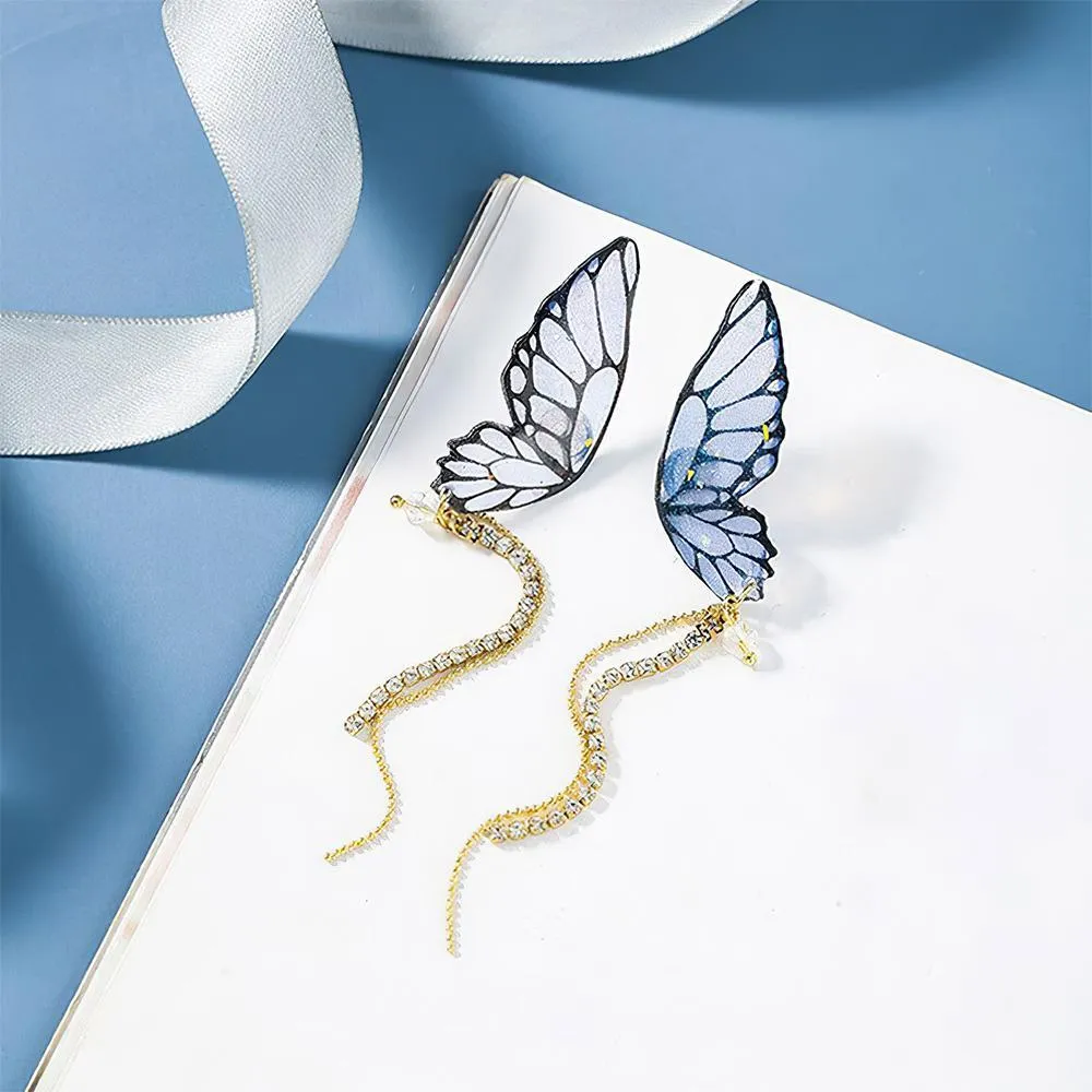Acrylic Butterfly Statement Drop Earrings