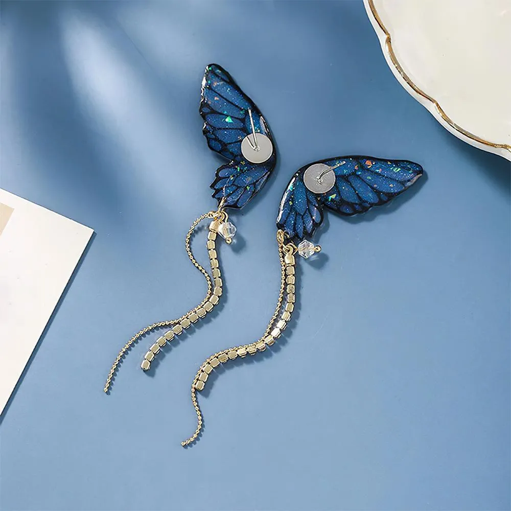 Acrylic Butterfly Statement Drop Earrings