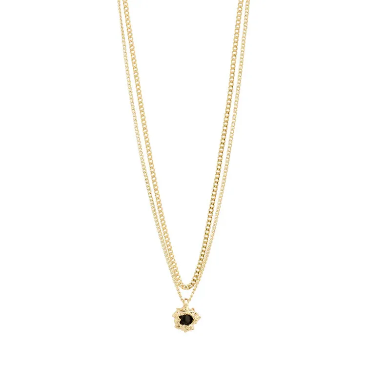 ACT RECYCLED NECKLACE 2-IN-1 SET GOLD-PLATED