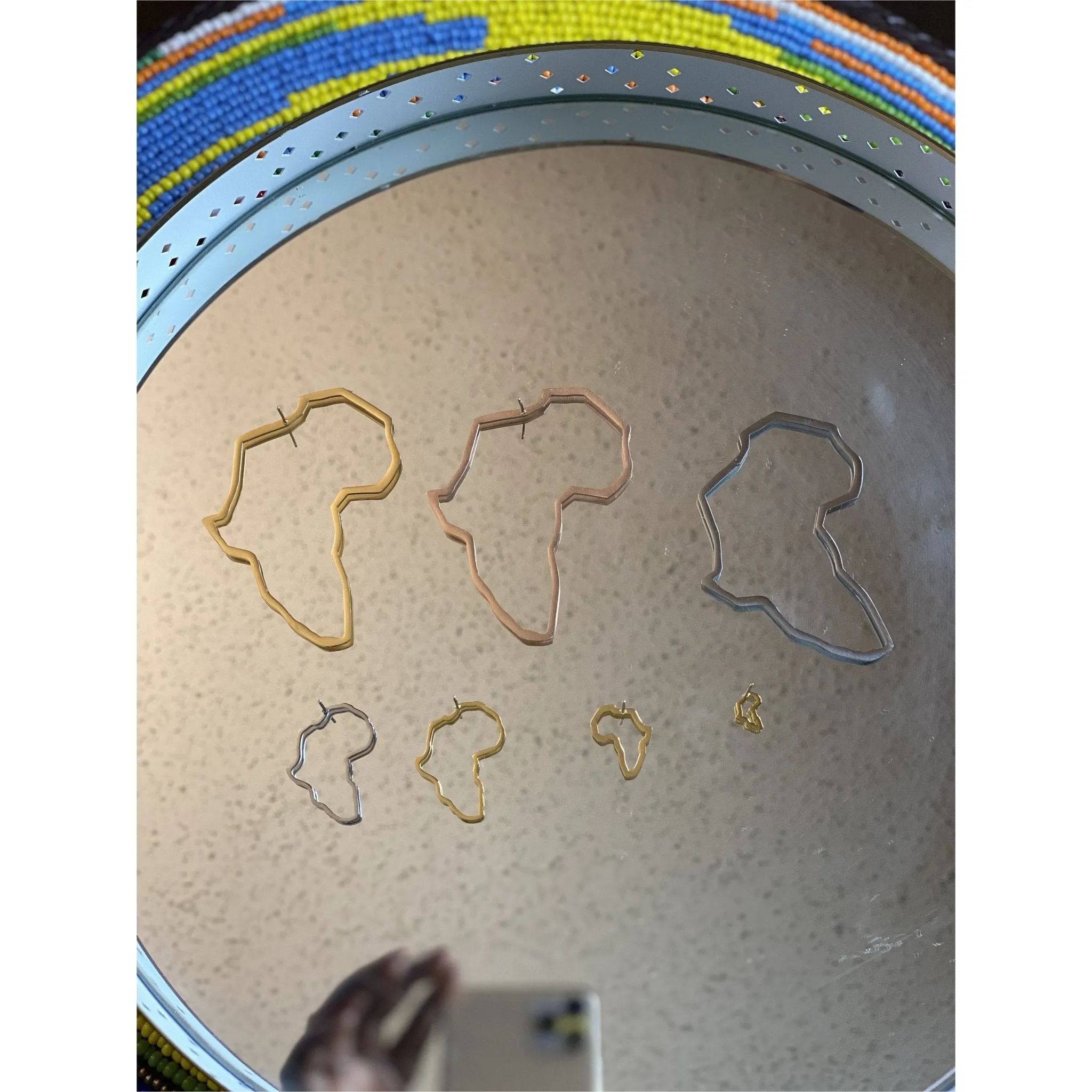Africa Map outline Stud Earring