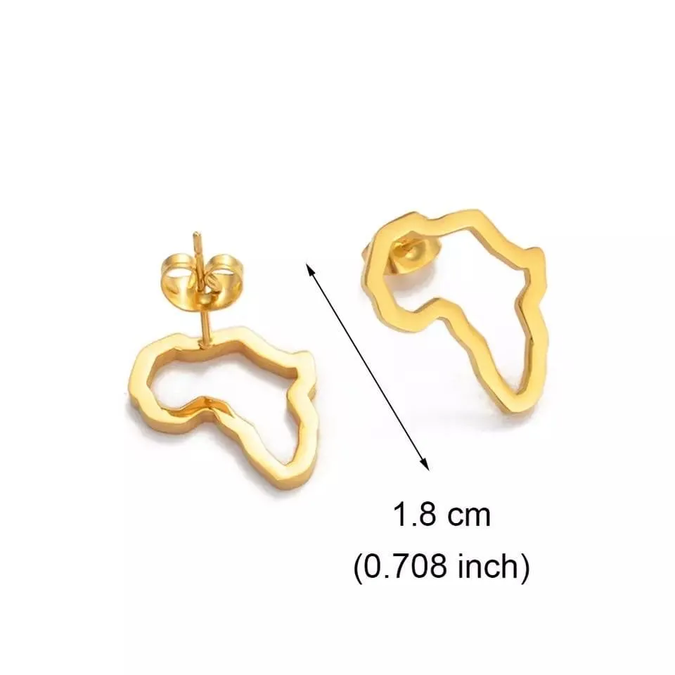 Africa Map outline Stud Earring