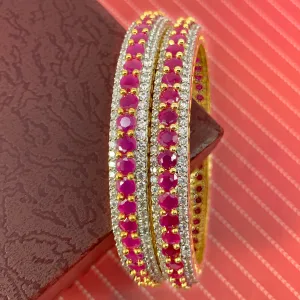 American Diamond & Semi-Precious Bangles (Design 7)