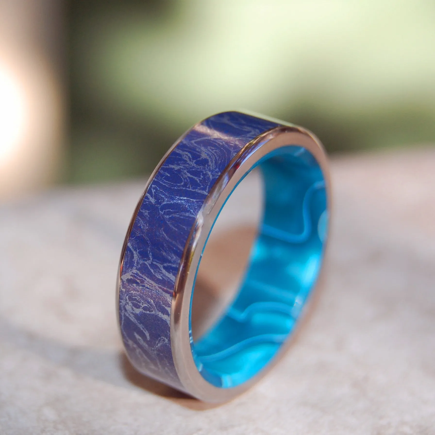 Amortentia | Men's Meteorite, Mokume Gane & Titanium Wedding Ring