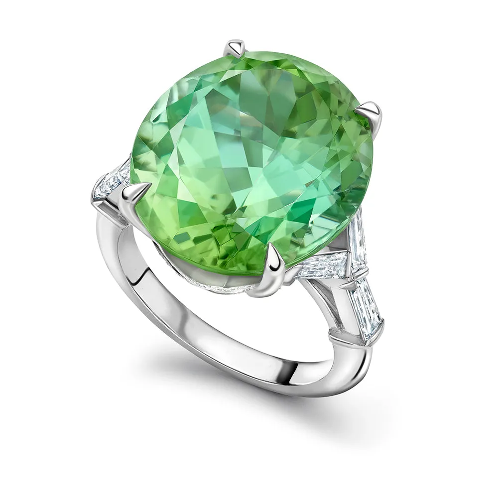Ancient Trees Green Tourmaline Ring