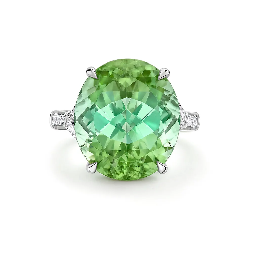 Ancient Trees Green Tourmaline Ring