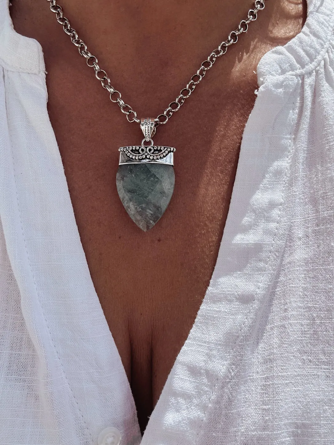 Aquamarine Shard Necklace