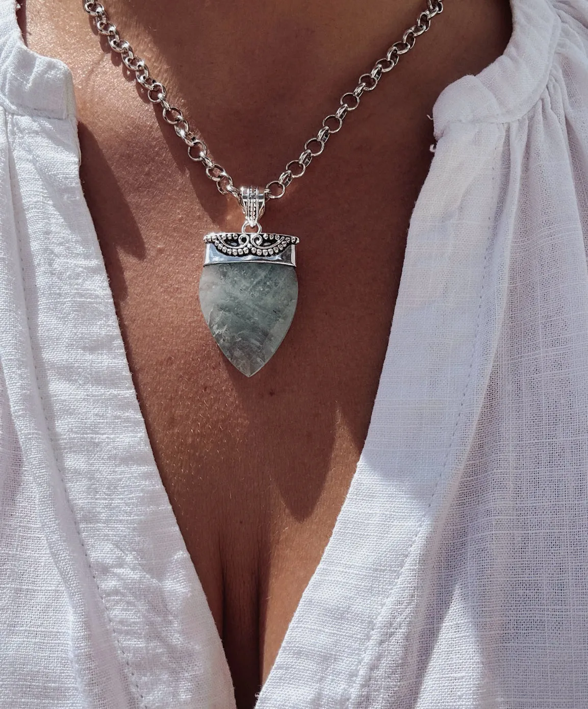 Aquamarine Shard Necklace