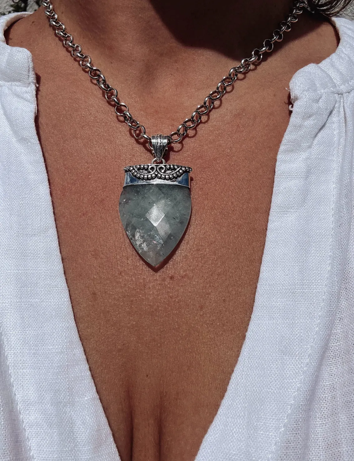 Aquamarine Shard Necklace