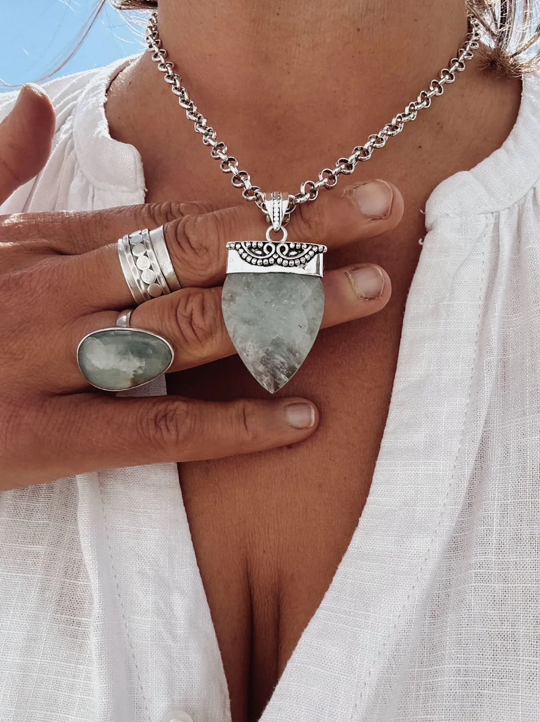 Aquamarine Shard Necklace