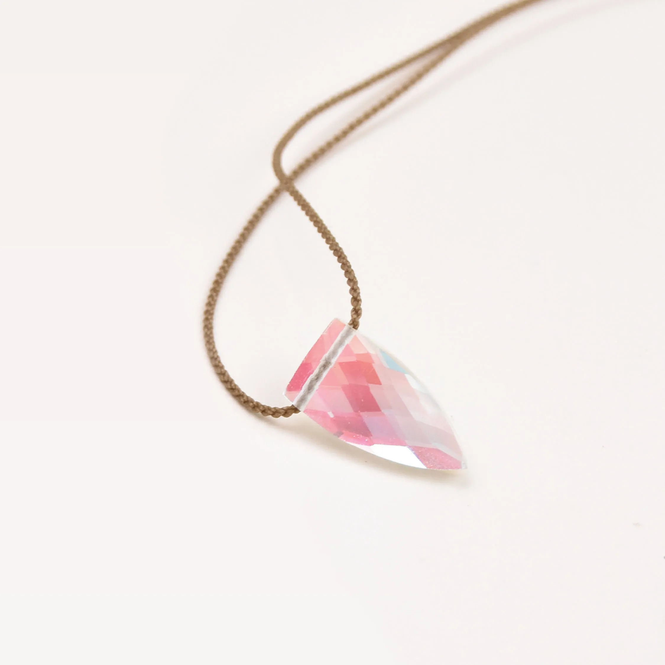 Aurora Quartz Pyramid Necklace