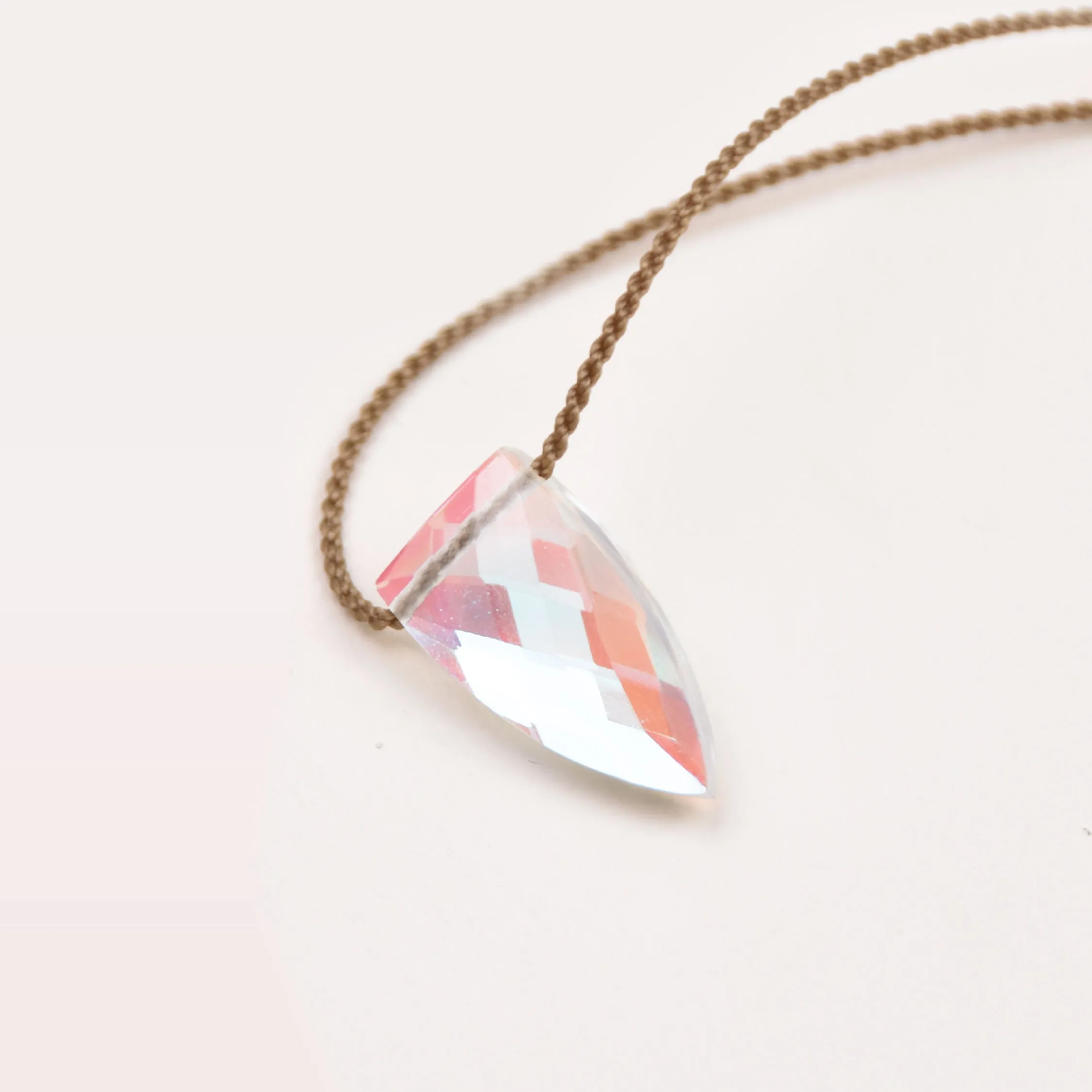 Aurora Quartz Pyramid Necklace