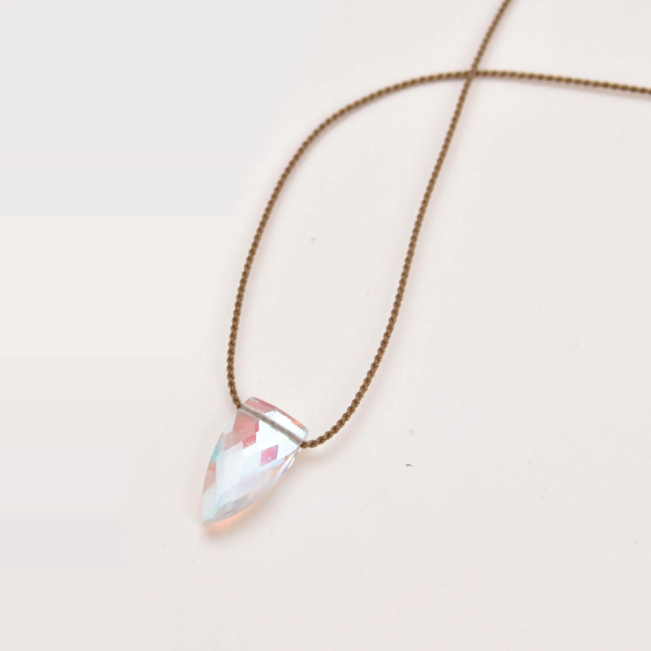 Aurora Quartz Pyramid Necklace
