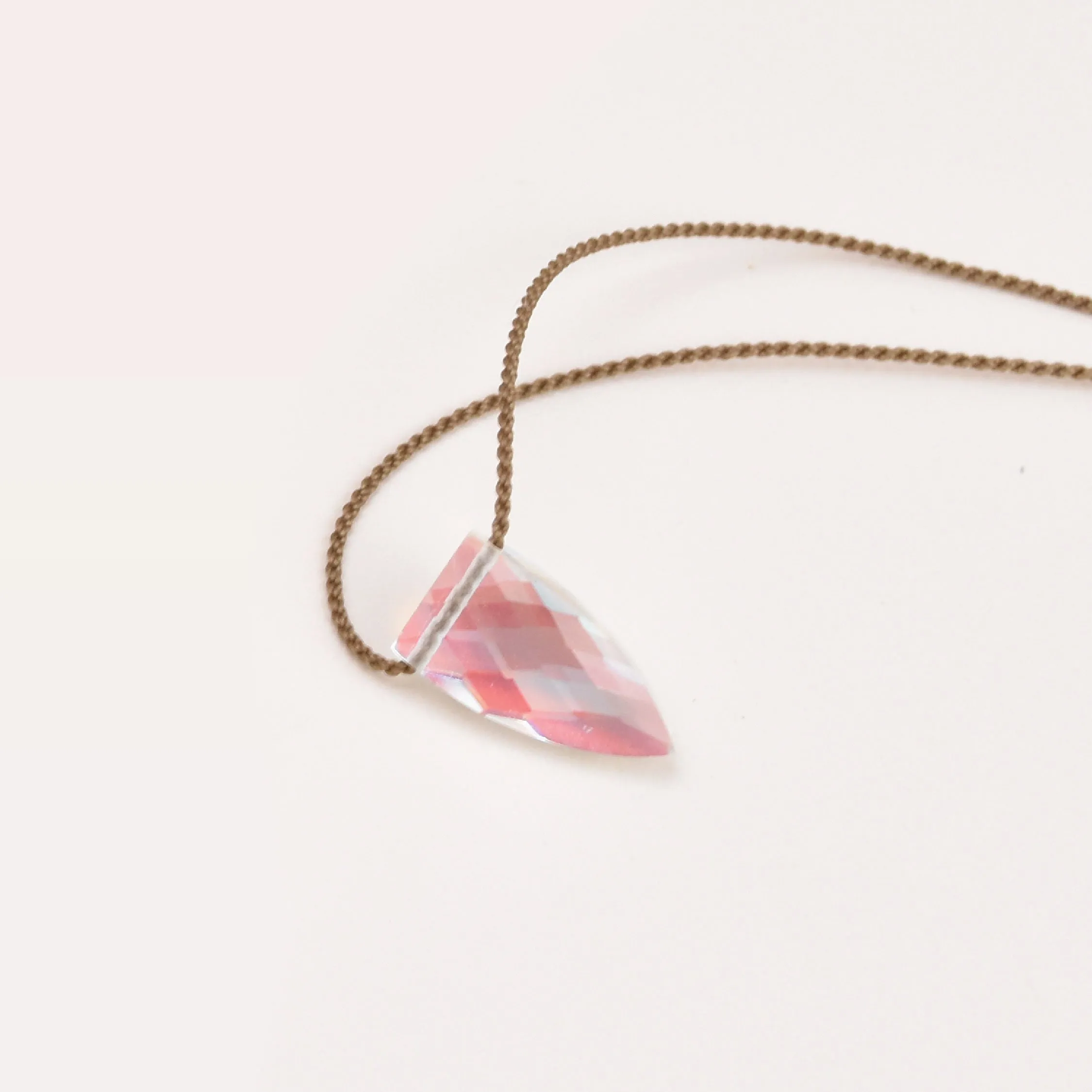 Aurora Quartz Pyramid Necklace