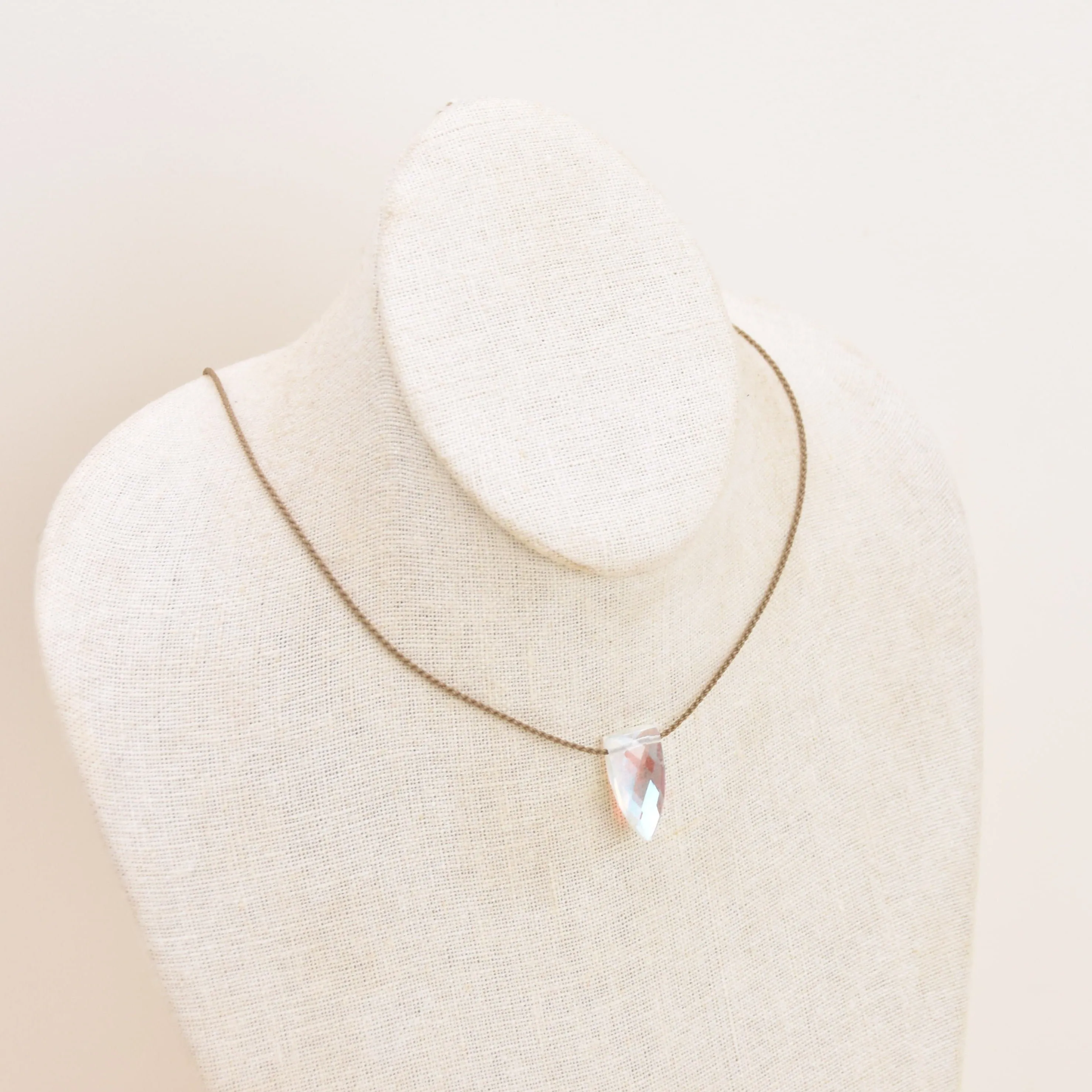 Aurora Quartz Pyramid Necklace