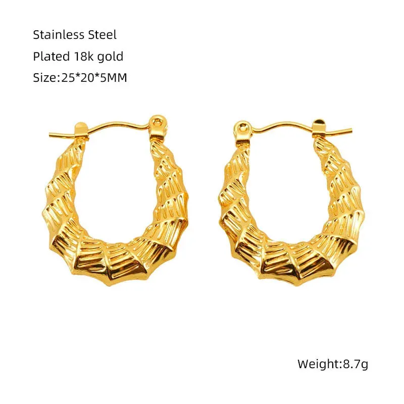 Bamboo Chic Hoop Earrings