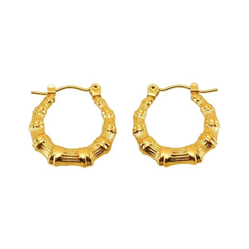 Bamboo Chic Hoop Earrings