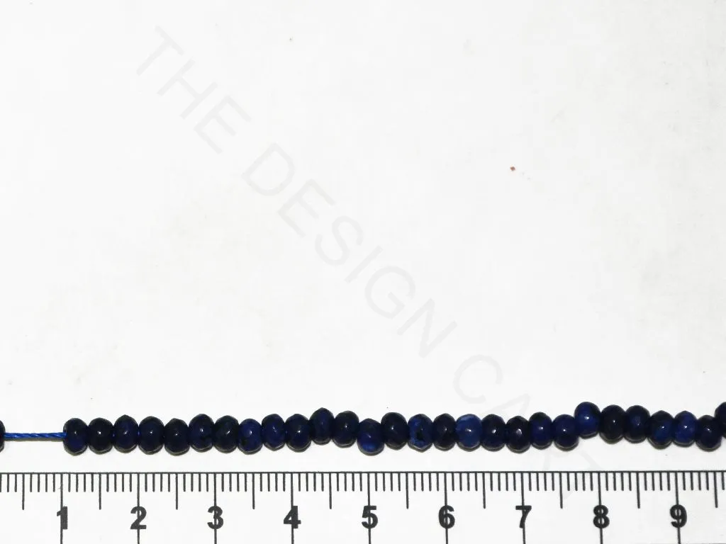 Blue Black Rondelle Jade Semi Precious Stones