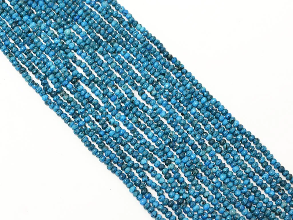 Blue Rondelle Jade Semi Precious Stones
