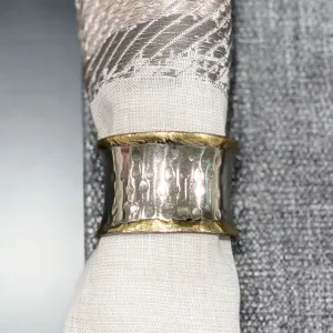 Bodrum Linens Concave Metallic - Napkin Rings - Set of 4