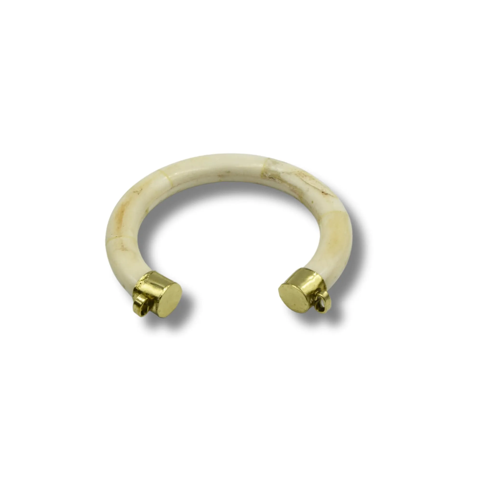 Bone Focal Pendant | White Ox Bone U-Shaped Pendant