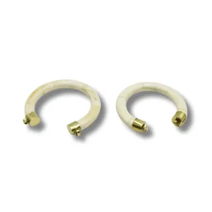 Bone Focal Pendant | White Ox Bone U-Shaped Pendant