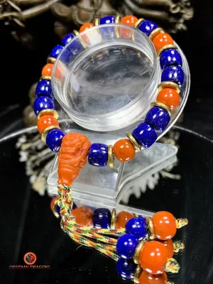Bracelet dragon en lapis lazuli - agate Nan Hong - Énergie