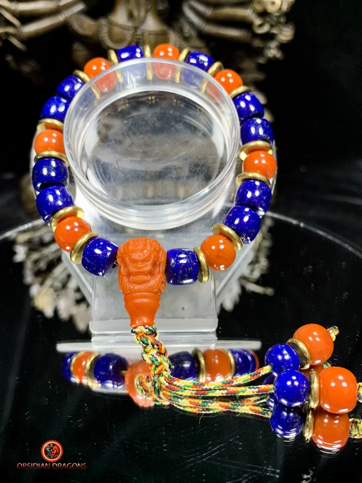 Bracelet dragon en lapis lazuli - agate Nan Hong - Énergie