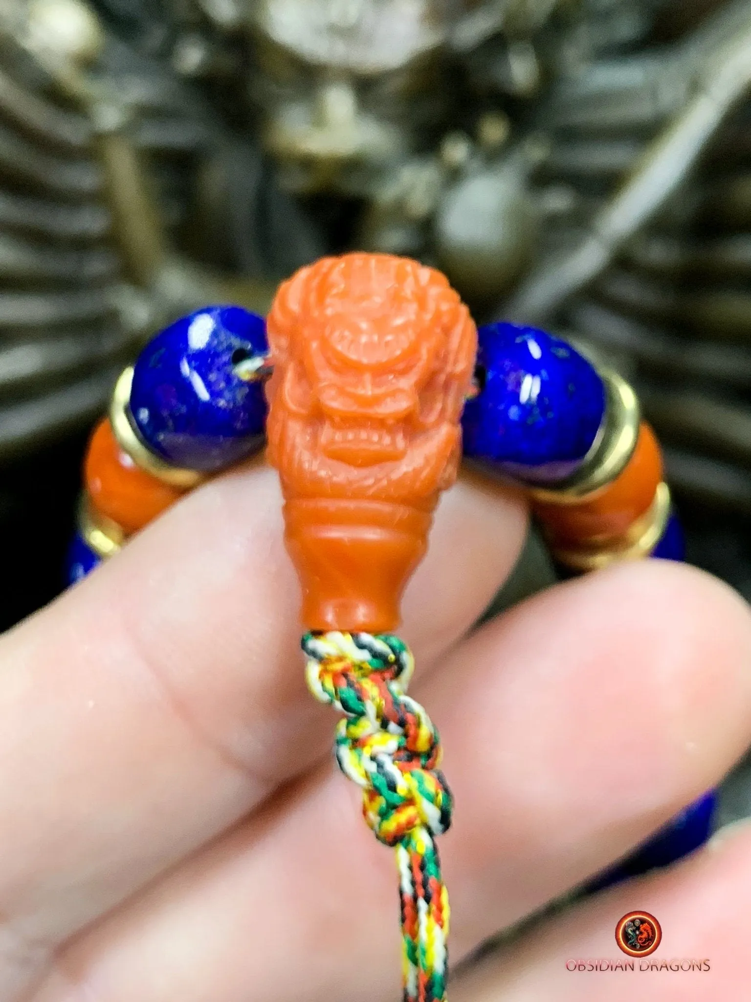 Bracelet dragon en lapis lazuli - agate Nan Hong - Énergie