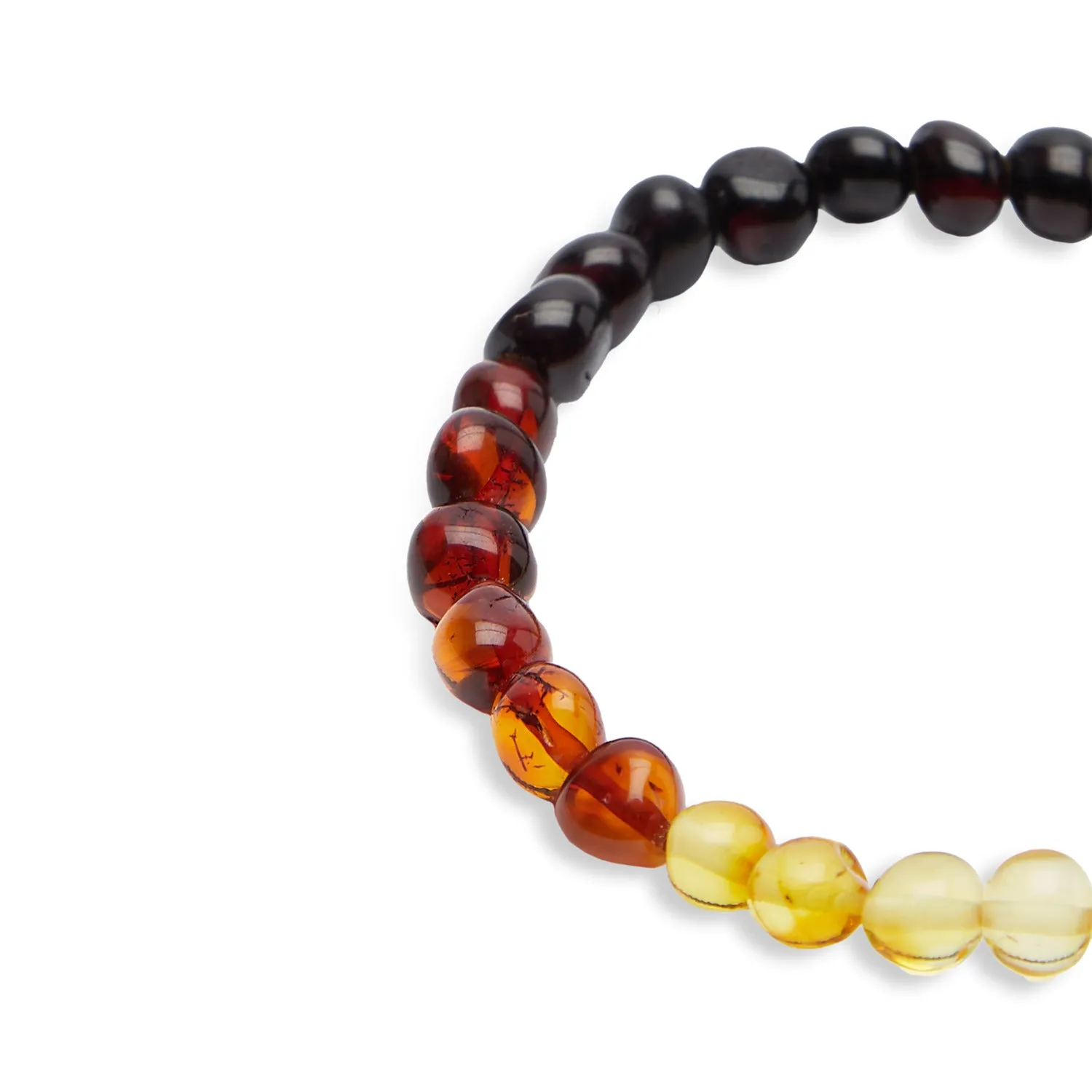 Bracelet en Ambre arc-en-ciel “Feu Guérisseur”