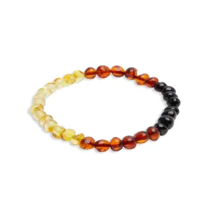 Bracelet en Ambre arc-en-ciel “Feu Guérisseur”