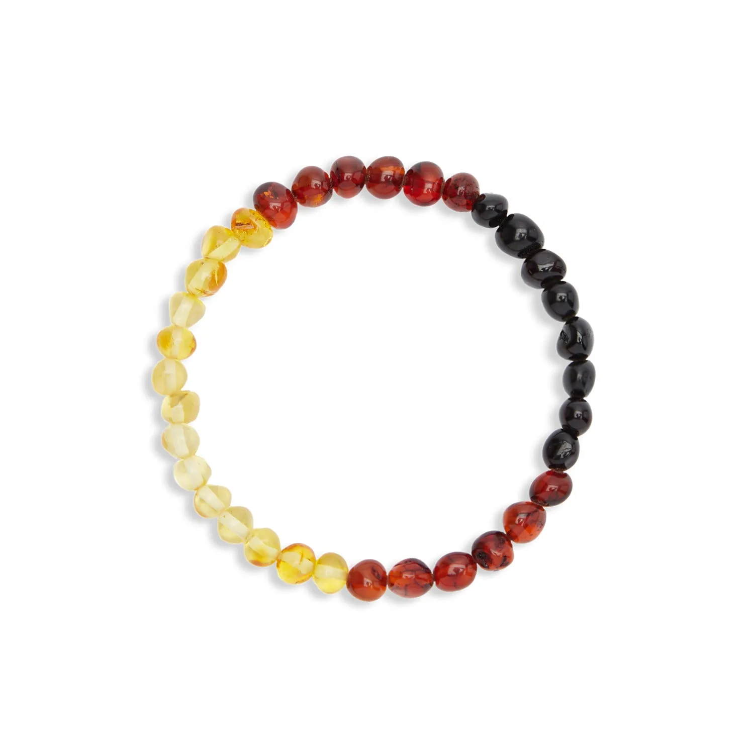 Bracelet en Ambre arc-en-ciel “Feu Guérisseur”