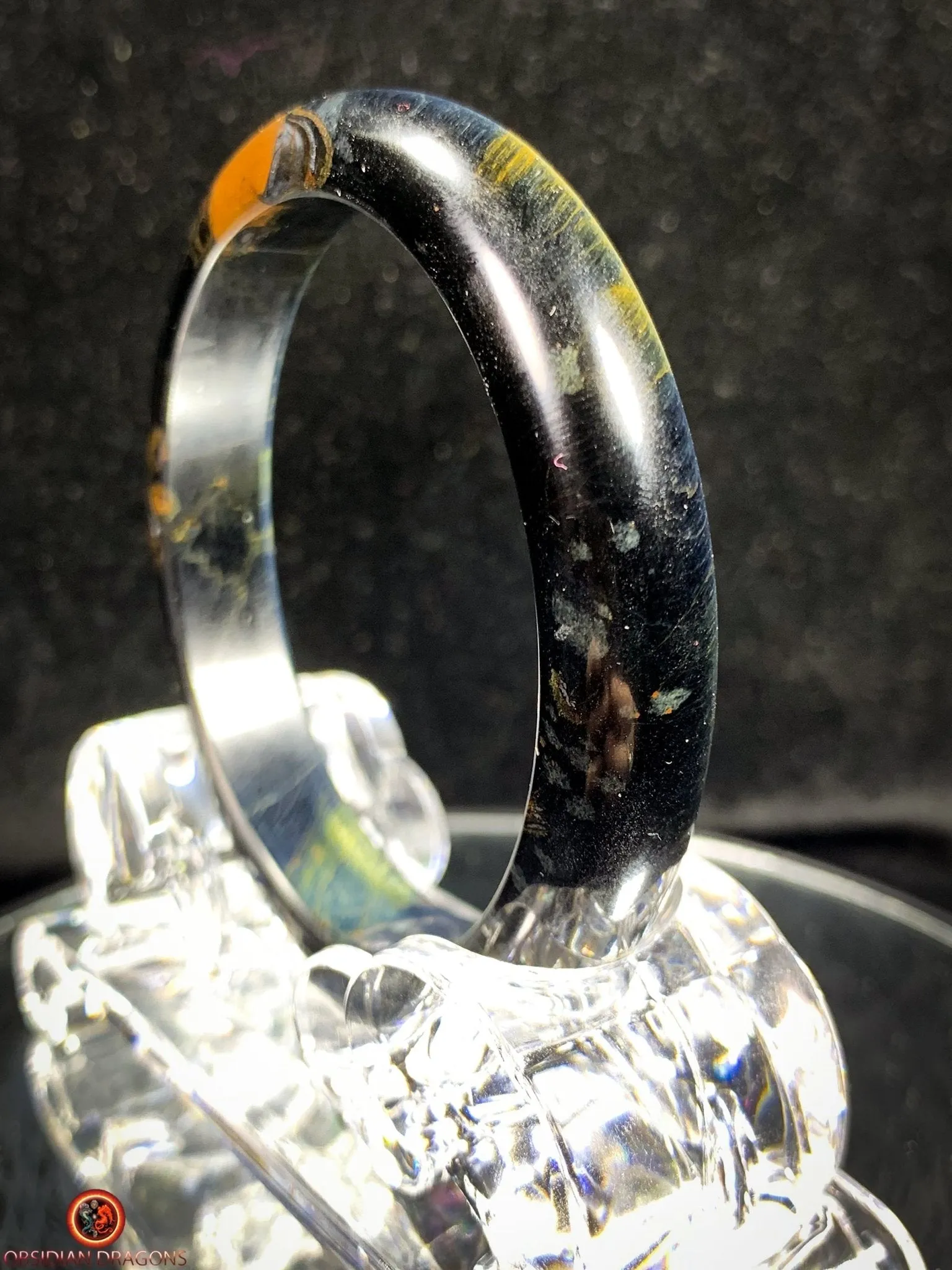 Bracelet Jonc en Œil de Faucon Naturel - Élégance et Brillance