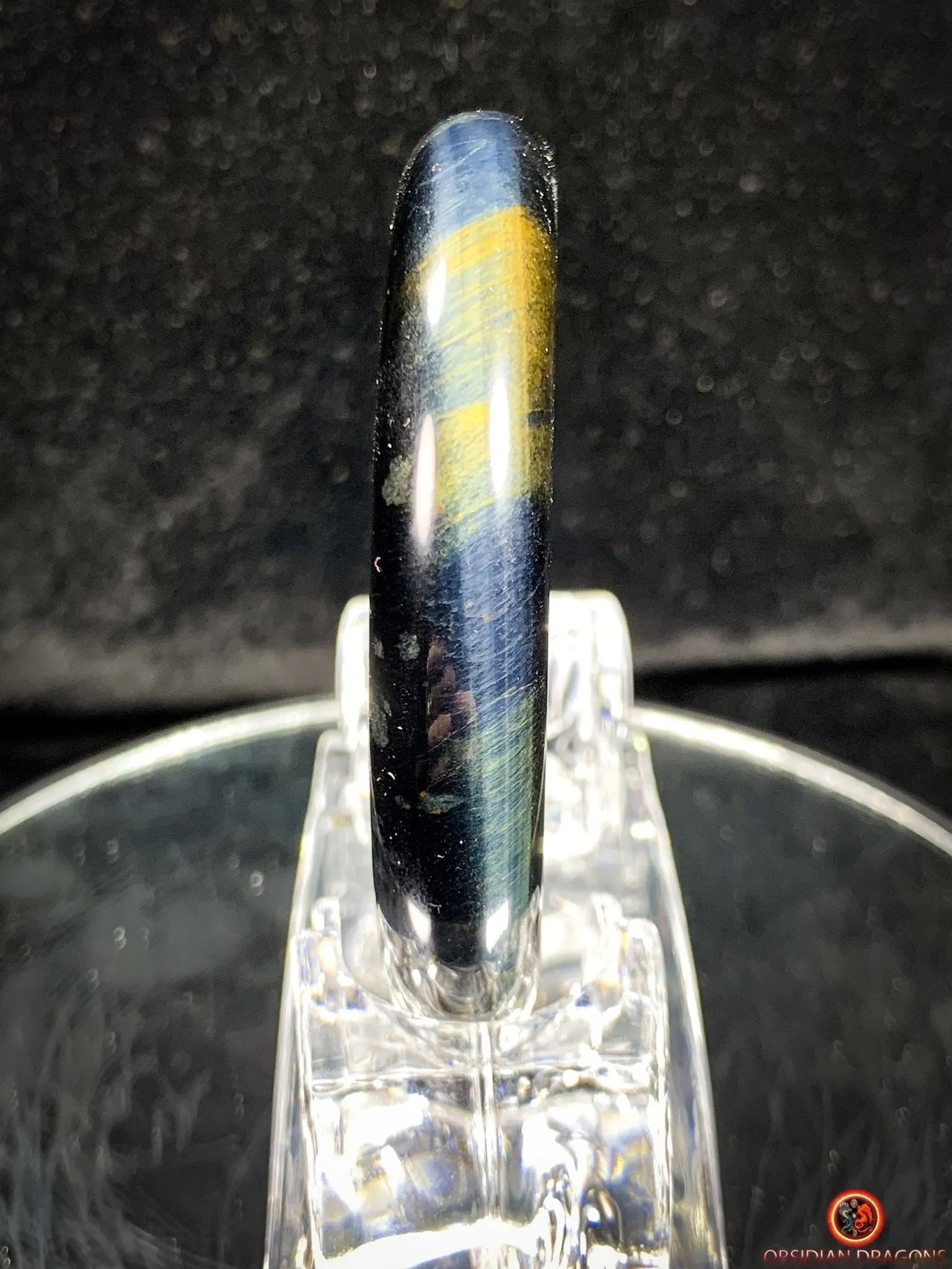 Bracelet Jonc en Œil de Faucon Naturel - Élégance et Brillance