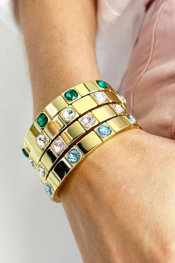 BRACELET - QUEENIE GOLD/PALE PINK