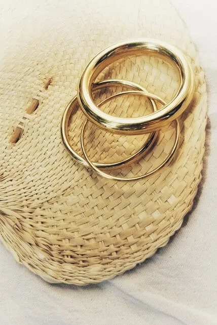 Brass Simple Simplicity Bangle Set