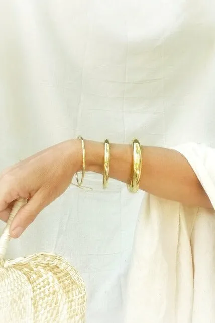 Brass Simple Simplicity Bangle Set