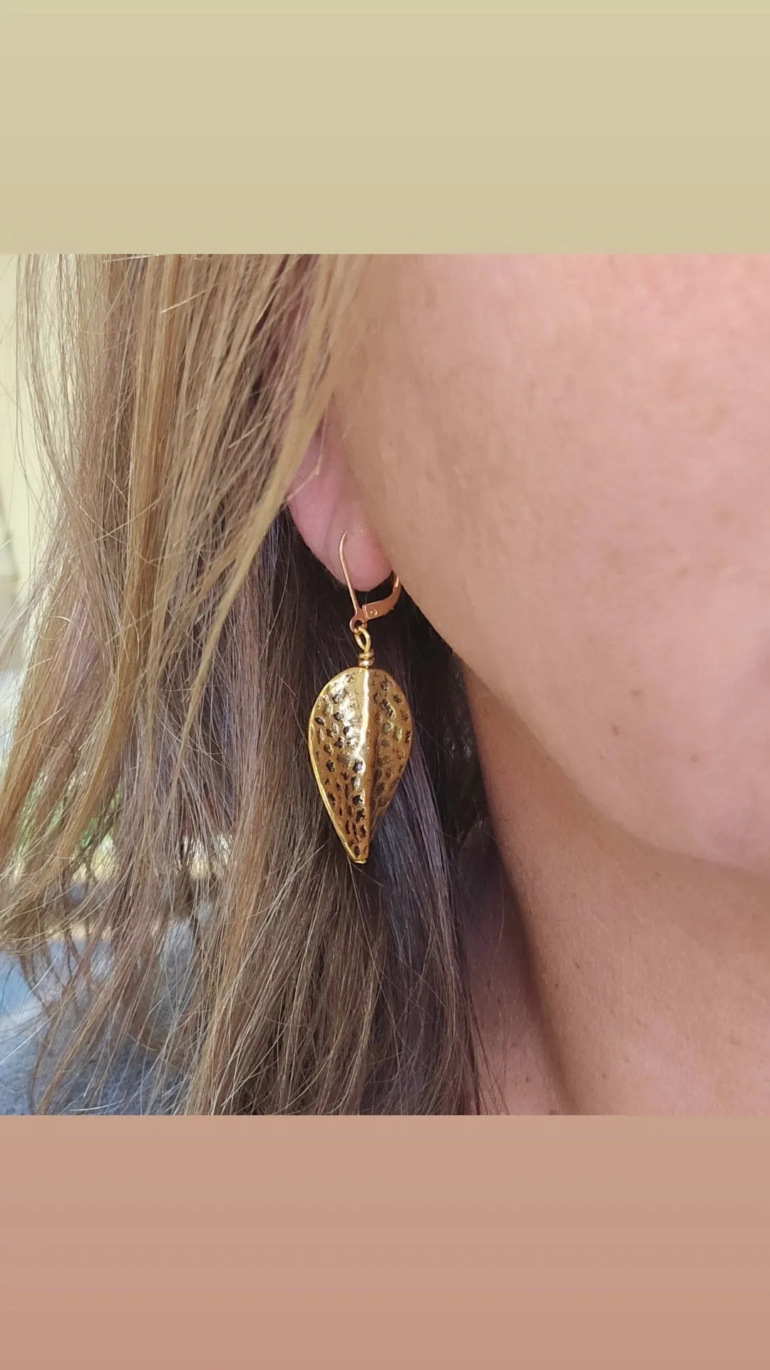Brassy Drop Earrings