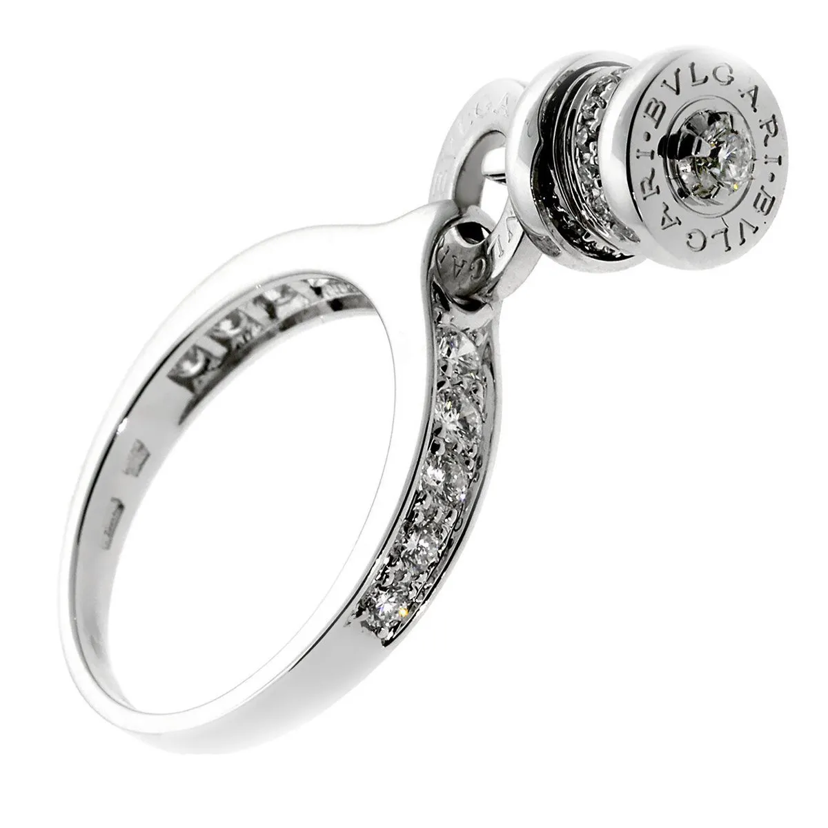 Bulgari BZero1 Diamond Charm White Gold Ring AN853924
